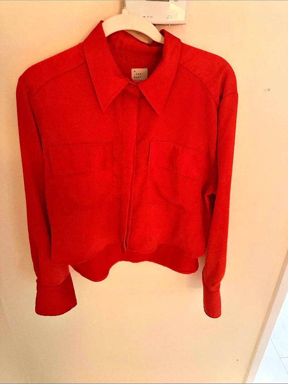 a new day Red Long Sleeve Shirt Size Medium Like New